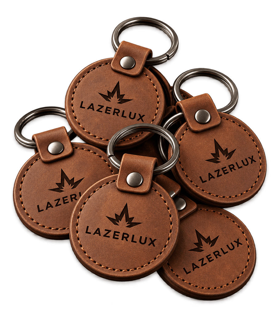 Lāzergravēti LAZERLUX ādas atslēgu piekariņi