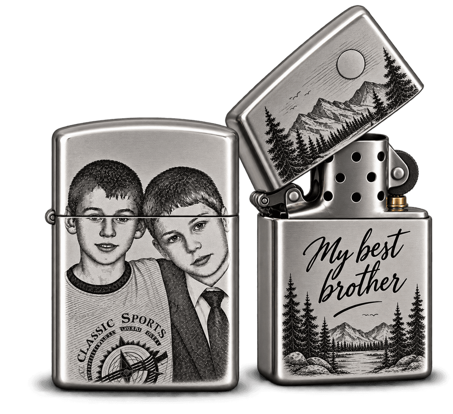 Zippo šķiltavas ar iegravētu fotogrāfiju